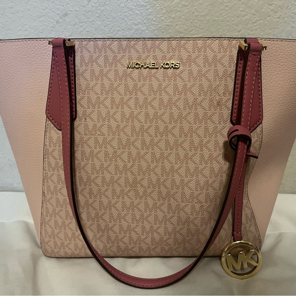 (SOLD!) Michael Kors Kimberly Small Bonded Tote Purse Handbag Bag